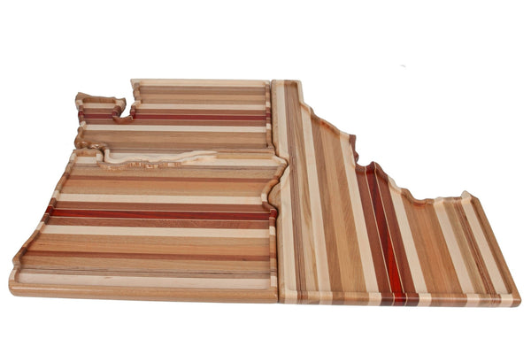 Load image into Gallery viewer, Hardwood Cutting Boards in the Shape of States - AmericanMadeWoodArt.com