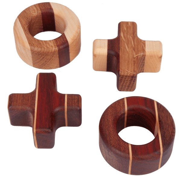 Load image into Gallery viewer, Hardwood Tic - Tac - Toe - AmericanMadeWoodArt.com