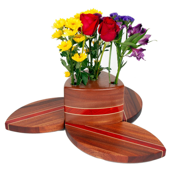 Load image into Gallery viewer, Reuleaux Wooden Flower Vase - AmericanMadeWoodArt.com