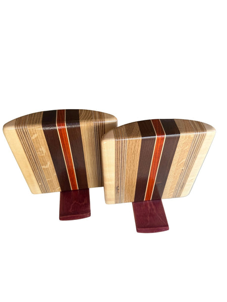 Load image into Gallery viewer, Solid Laminated Hardwood Bookends - AmericanMadeWoodArt.com