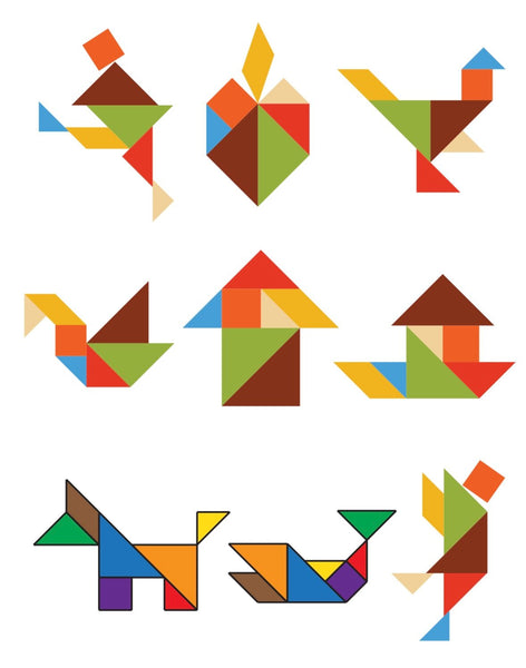Load image into Gallery viewer, Tangram Puzzle - AmericanMadeWoodArt.com