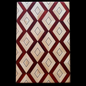 Exotic Hardwood Diamonds Pattern Cutting Board - Hardwood Creations