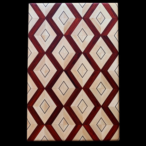 Load image into Gallery viewer, Exotic Hardwood Diamonds Pattern Cutting Board - Hardwood Creations