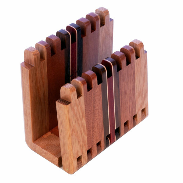 Load image into Gallery viewer, Hardwood Adjustable Napkin Holder with Tongue &amp; Groove Joinery - Hardwood Creations
