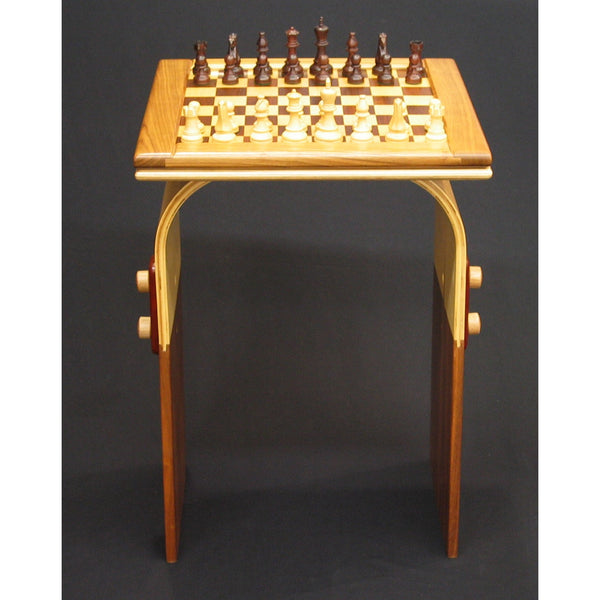 Load image into Gallery viewer, Hardwood Chess Table with Curved Legs - Hardwood Creations