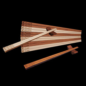 Hardwood Chopsticks with Holder - Hardwood Creations