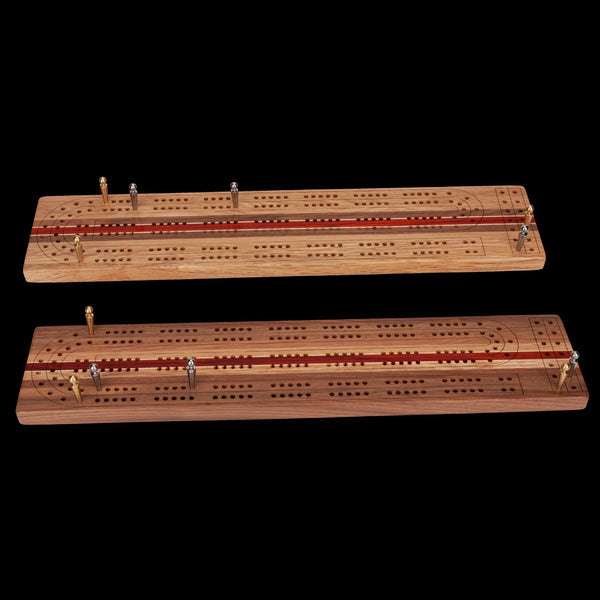Load image into Gallery viewer, Hardwood Cribbage Board with Pegs - Hardwood Creations
