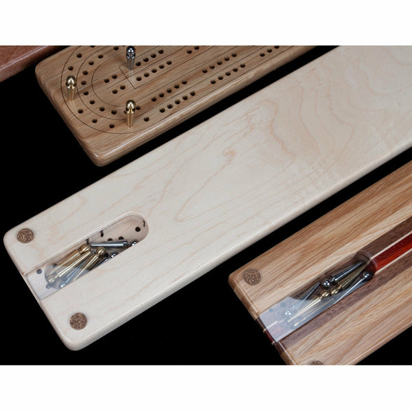 Load image into Gallery viewer, Hardwood Cribbage Board with Pegs - Hardwood Creations