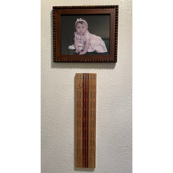Load image into Gallery viewer, Hardwood Cribbage Board with Pegs - Hardwood Creations