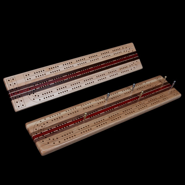 Load image into Gallery viewer, Hardwood Cribbage Board with Pegs - Hardwood Creations