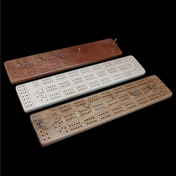 Load image into Gallery viewer, Hardwood Cribbage Board with Pegs - Hardwood Creations
