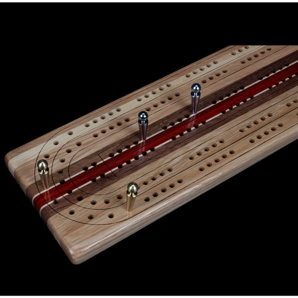 Load image into Gallery viewer, Hardwood Cribbage Board with Pegs - Hardwood Creations