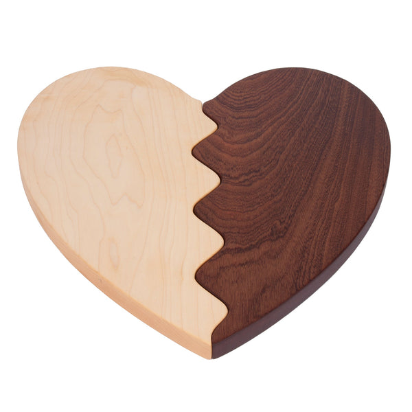 Load image into Gallery viewer, Hardwood Heart Shaped Tray Cutting Board and Trivets - Hardwood Creations