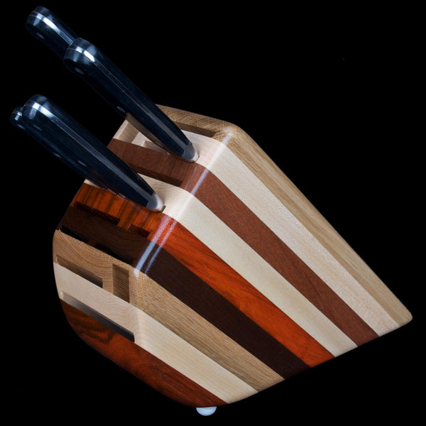 Load image into Gallery viewer, Hardwood Knife Block - Hardwood Creations
