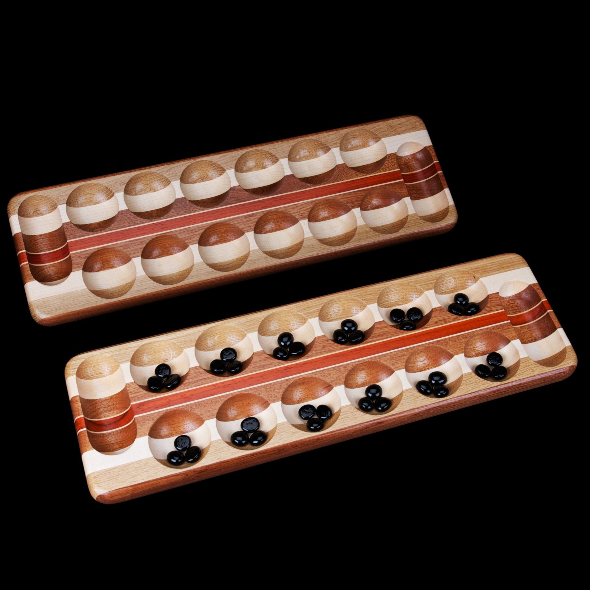 Wooden Mancala Board Game Set,Larger Size Mancale
