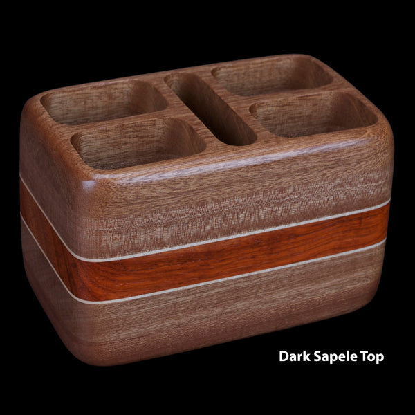 Load image into Gallery viewer, Hardwood Remote Control Holder for 4 Remotes & Smartphone - Hardwood Creations