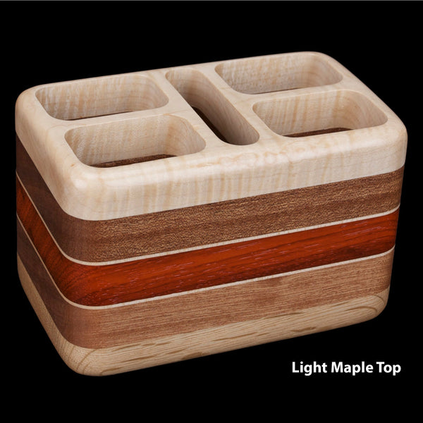 Load image into Gallery viewer, Hardwood Remote Control Holder for 4 Remotes & Smartphone - Hardwood Creations