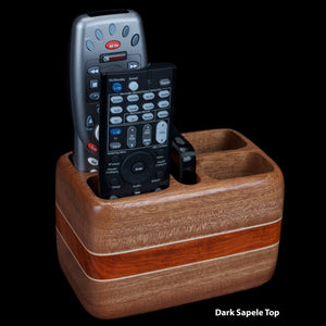 Hardwood Remote Control Holder for 4 Remotes & Smartphone - Hardwood Creations