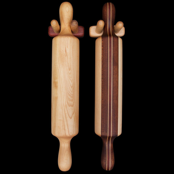 Load image into Gallery viewer, Hardwood Rolling Pin &amp; Holder - Hardwood Creations

