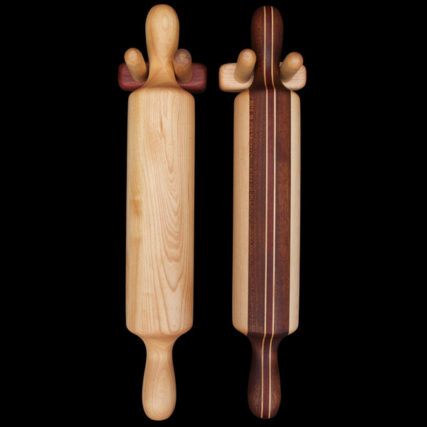 Load image into Gallery viewer, Hardwood Rolling Pin & Holder - Hardwood Creations