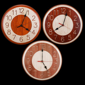 Hardwood Round Clock - Hardwood Creations