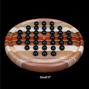 Hardwood Round Marble Solitaire Game - Hardwood Creations