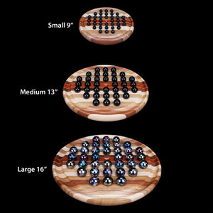 Hardwood Round Marble Solitaire Game - Hardwood Creations