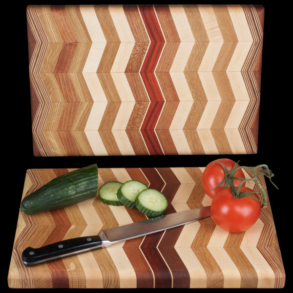 Load image into Gallery viewer, Hardwood ZigZag Cutting Board - Hardwood Creations