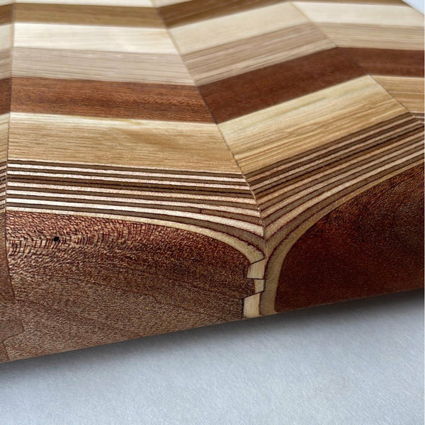 Load image into Gallery viewer, Hardwood ZigZag Cutting Board - Hardwood Creations
