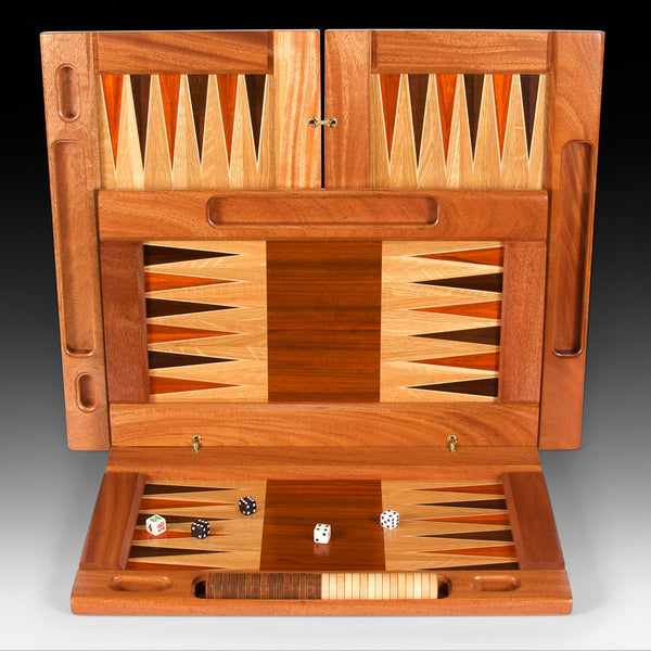 Load image into Gallery viewer, Solid Exotic Hardwood Backgammon Board - Hardwood Creations
