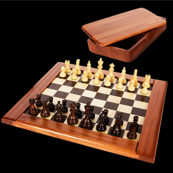 Load image into Gallery viewer, Solid Hardwood Chess Board, Chess Pieces & Box - Hardwood Creations