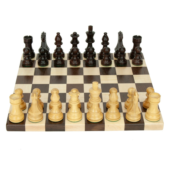 Load image into Gallery viewer, Solid Hardwood Chess Board with Pieces - Hardwood Creations