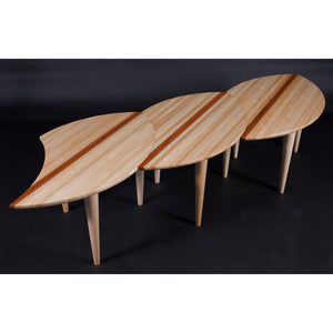 Solid Hardwood Sectional Coffee Table - Hardwood Creations