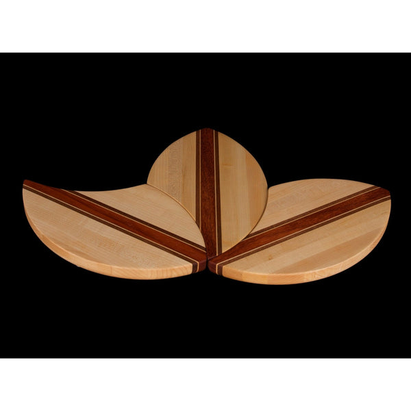 Load image into Gallery viewer, Solid Hardwood Sectional Cutting & Serving Board Puzzle Trivet Set - Hardwood Creations