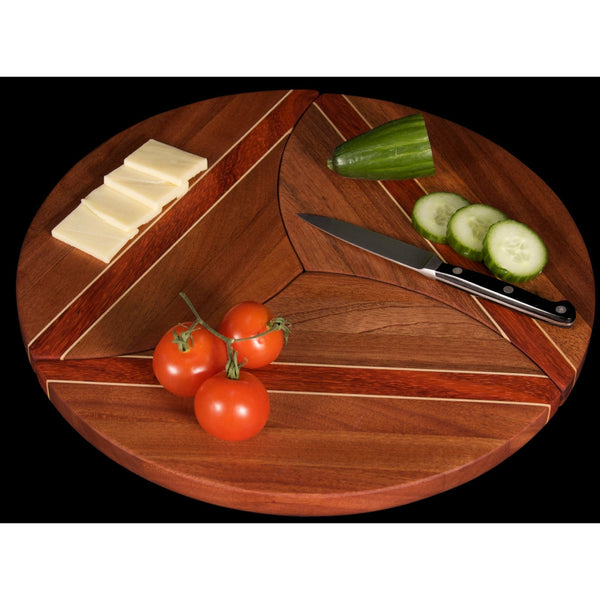 Load image into Gallery viewer, Solid Hardwood Sectional Cutting & Serving Board Puzzle Trivet Set - Hardwood Creations
