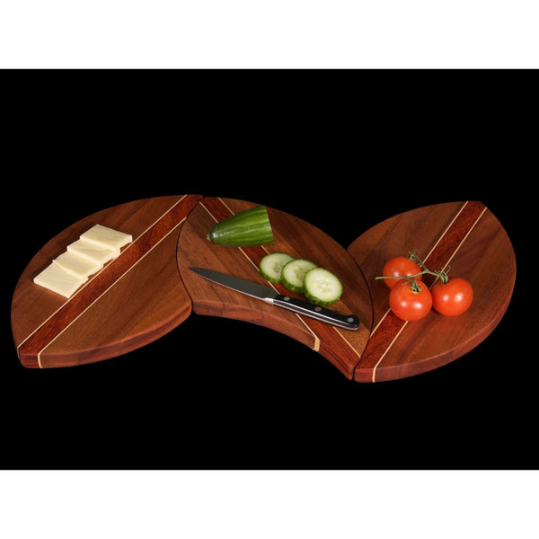 Load image into Gallery viewer, Solid Hardwood Sectional Cutting & Serving Board Puzzle Trivet Set - Hardwood Creations