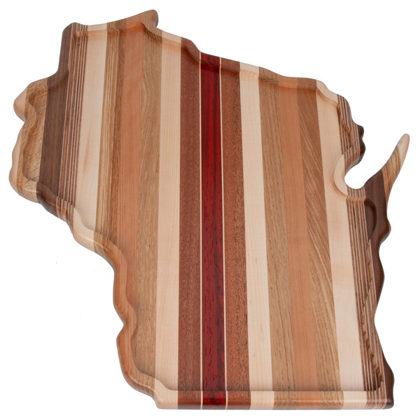 Load image into Gallery viewer, Hardwood Cutting Boards in the Shape of States - AmericanMadeWoodArt.com
