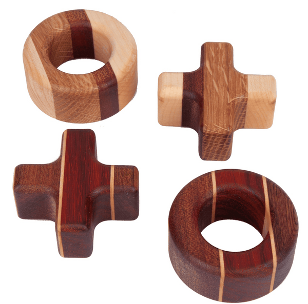 Load image into Gallery viewer, Hardwood Tic - Tac - Toe - AmericanMadeWoodArt.com
