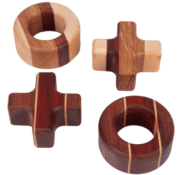 Load image into Gallery viewer, Hardwood Tic - Tac - Toe - AmericanMadeWoodArt.com
