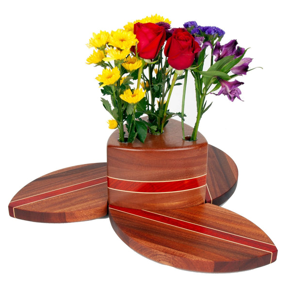 Load image into Gallery viewer, Reuleaux Wooden Flower Vase - AmericanMadeWoodArt.com
