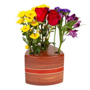 Reuleaux Wooden Flower Vase - AmericanMadeWoodArt.com