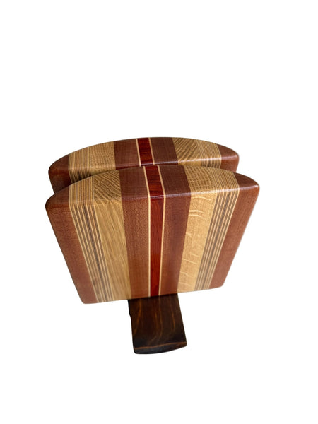 Load image into Gallery viewer, Solid Laminated Hardwood Bookends - AmericanMadeWoodArt.com
