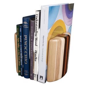 Solid Laminated Hardwood Bookends - AmericanMadeWoodArt.com
