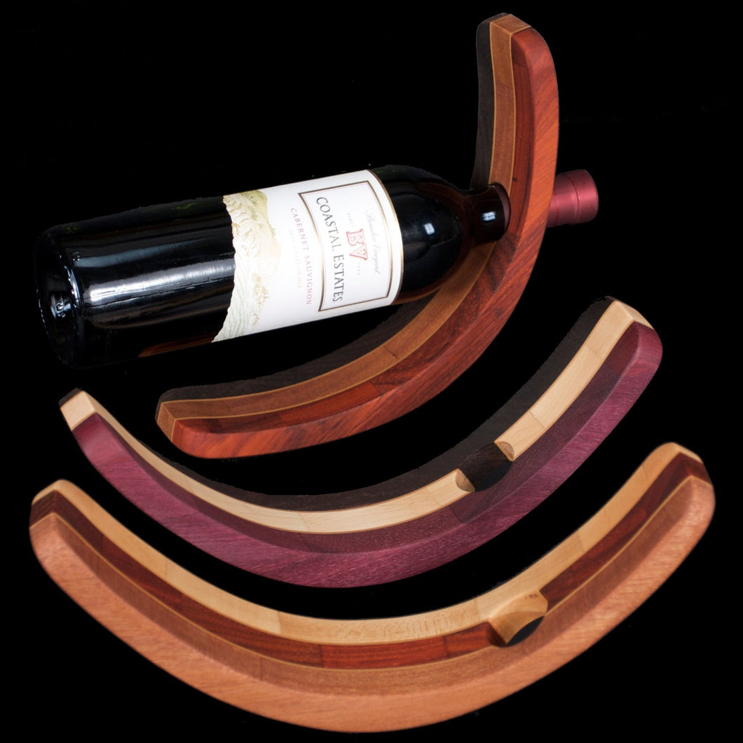 Hardwood Balancing Wine Holder - Hardwood Creations