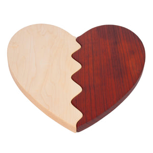Hardwood Heart Shaped Tray Cutting Board and Trivets - Hardwood Creations
