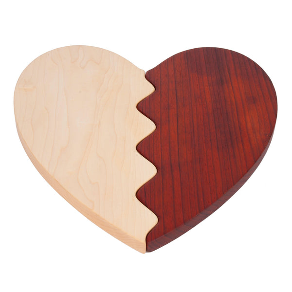 Load image into Gallery viewer, Hardwood Heart Shaped Tray Cutting Board and Trivets - Hardwood Creations
