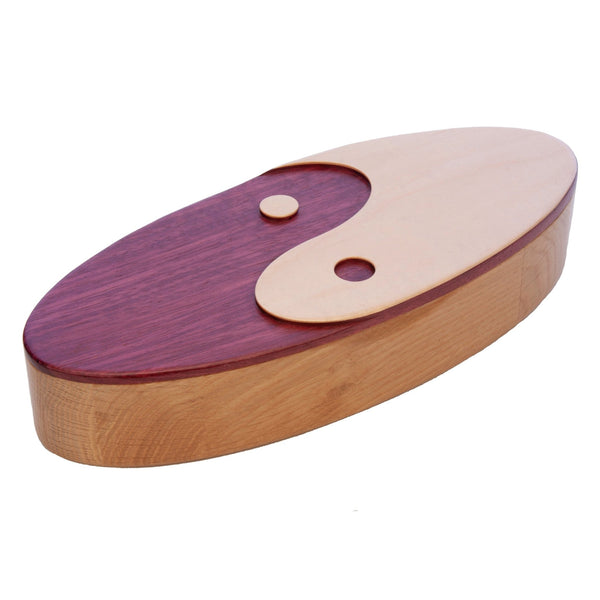 Load image into Gallery viewer, Hardwood Jewelry Box with Yin-Yang Top - Hardwood Creations
