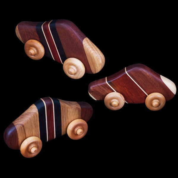 Load image into Gallery viewer, Hardwood Laminated Toy Car - Hardwood Creations

