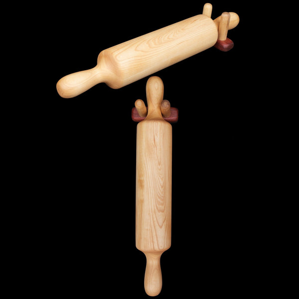 Load image into Gallery viewer, Hardwood Rolling Pin &amp; Holder - Hardwood Creations
