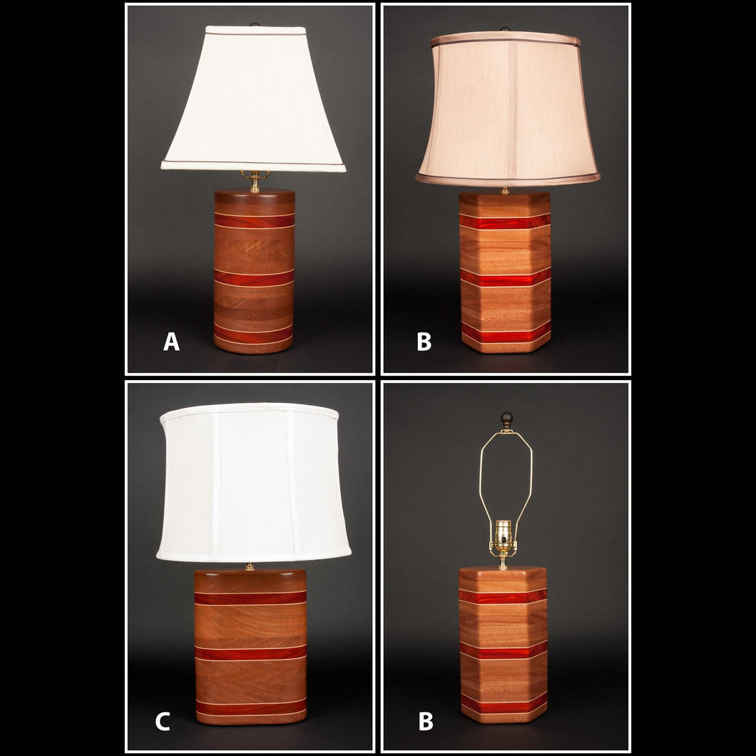 Hardwood Table Lamp Laminated - Hardwood Creations